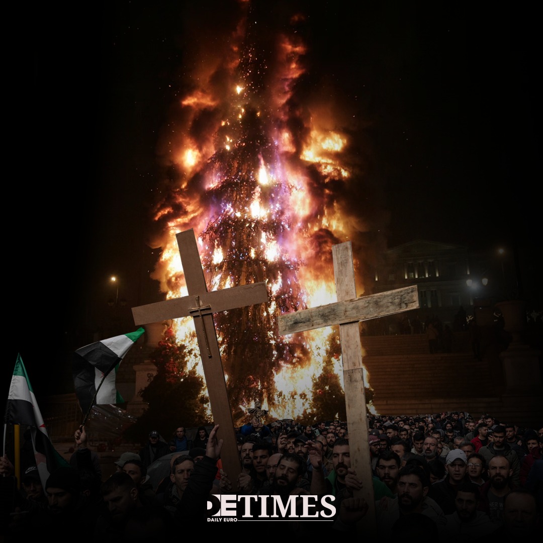 Protests in Syria Over the Burning of a Christmas Tree