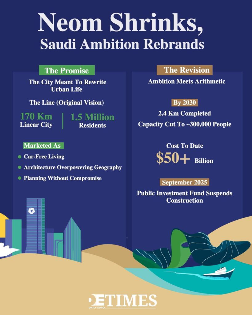 NEOM Shrinks Yet Saudi Ambition Rebrands