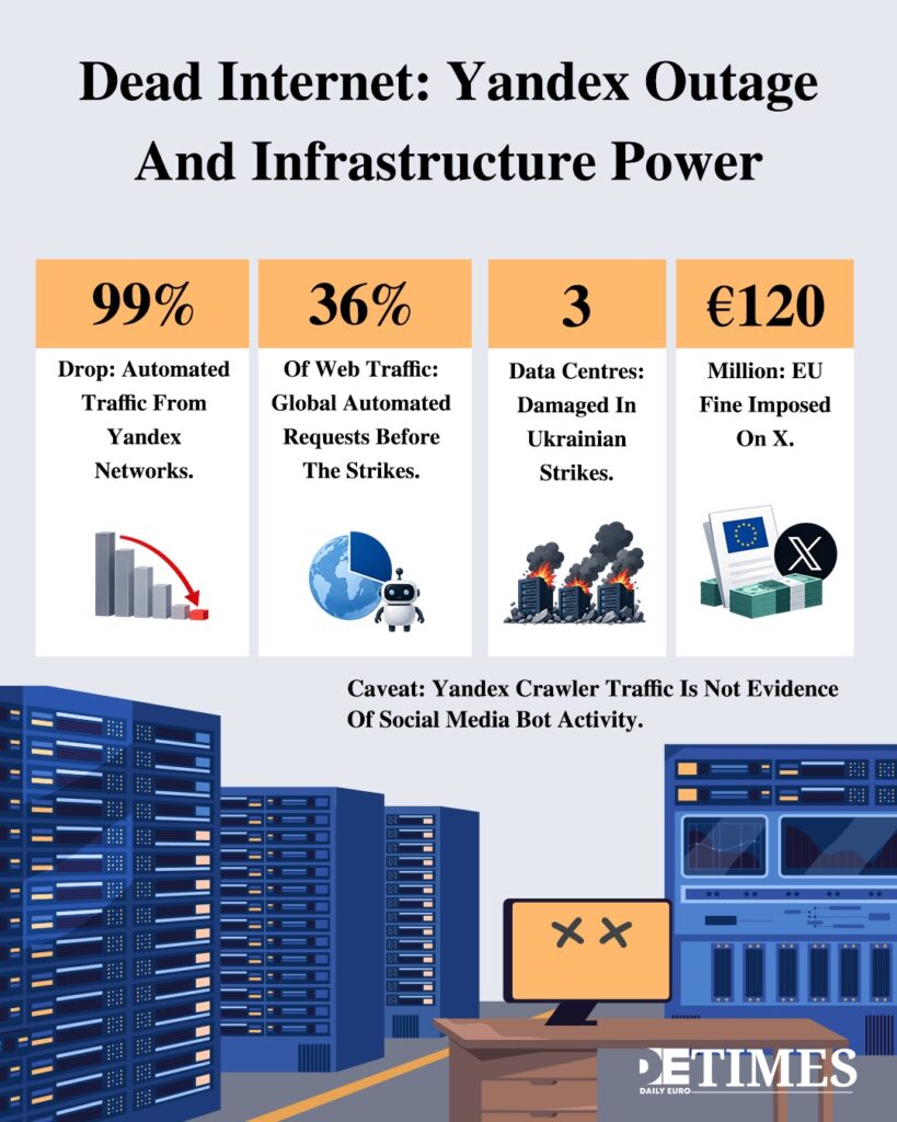 Dead Internet: Yandex Outage and Infrastructure Power  Daily Euro Times